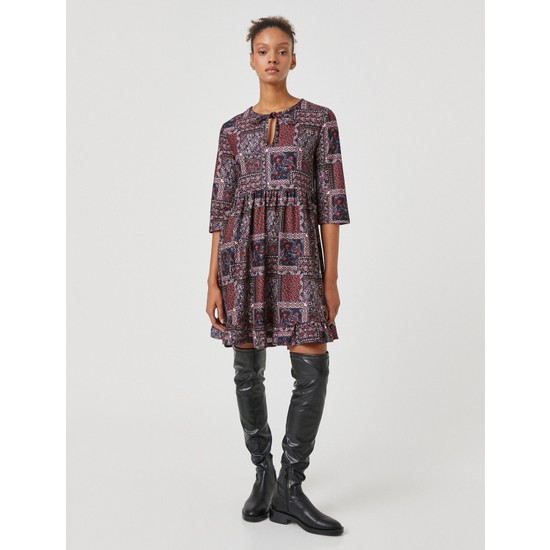 Koton Midi Elbise Yarım Kollu