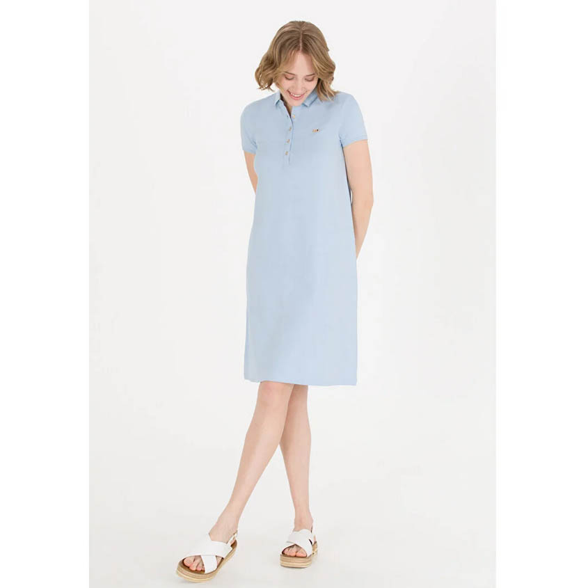 Kadın Açık Mavi Örme Elbise