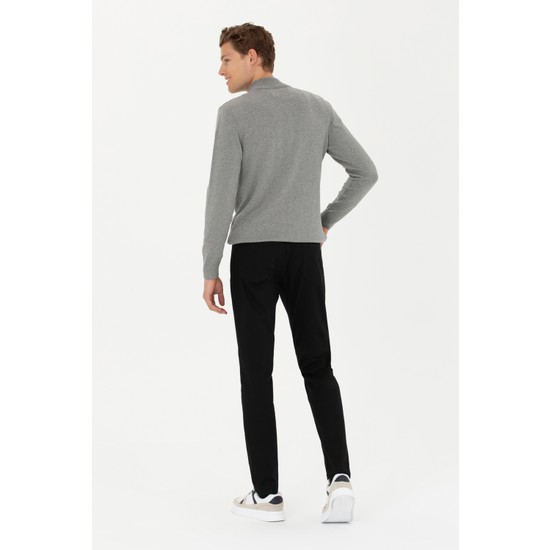 Erkek Siyah Kanvas / Chino Pantolon